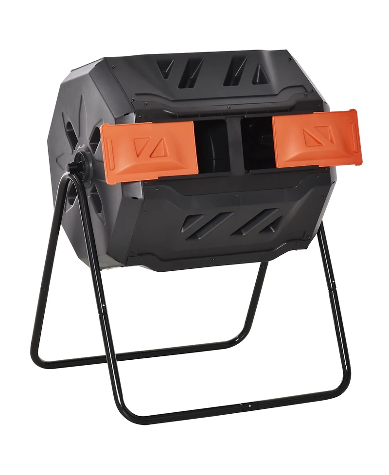 Outsunny Tumbling Compost Bin Outdoor 360°,