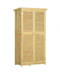 Outsunny 5' x 3' Wooden Garden Storage Shed with Asphalt