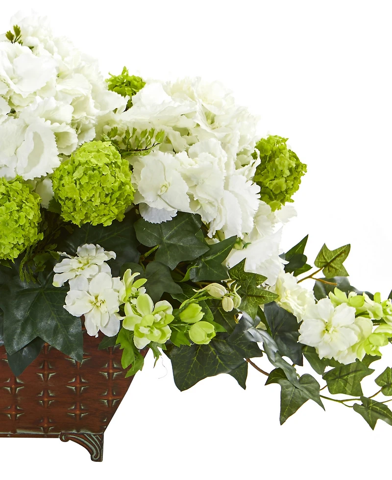 Nearly Natural Hydrangea and Ivy Artificial Arrangement