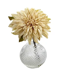 Nearly Natural Dahlia w/Decorative Vase, Set of 3