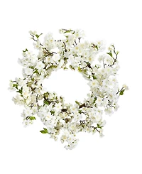 Nearly Natural 24" Cherry Blossom Wreath
