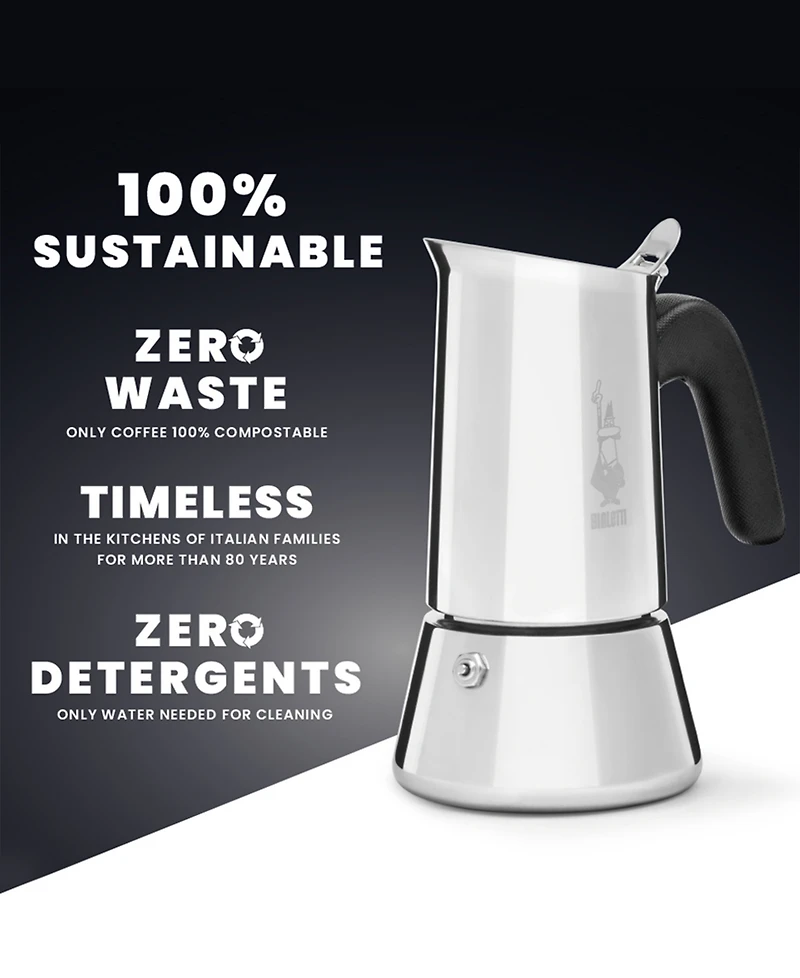 Venus 4 Cup Stainless Steel Coffeemaker - 5.7 oz