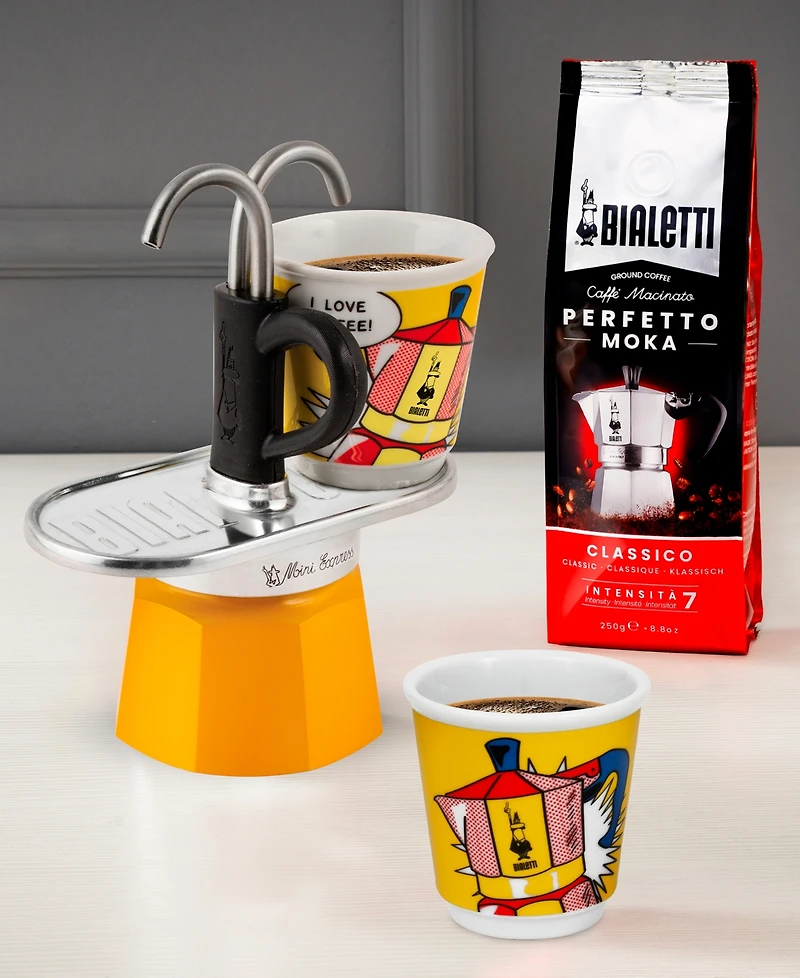 Bialetti Set Mini Express "R" Lichtenstein Plus 2 Bicc. 2.8 Oz Coffeemaker