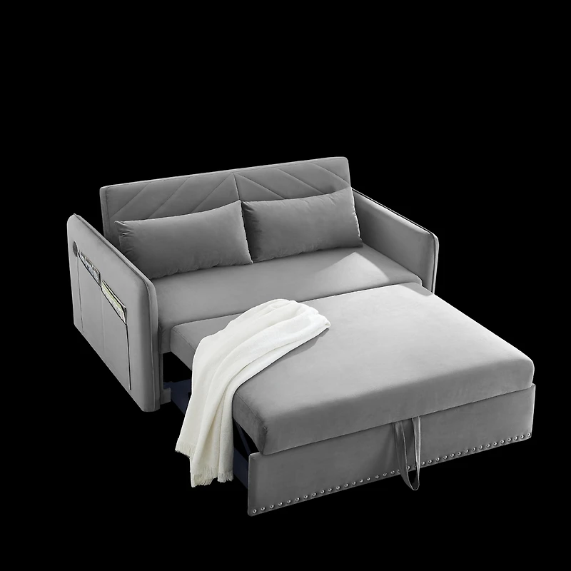 Streamdale 3-in-1 Pull-Out Sofa Sleeper with Pillows