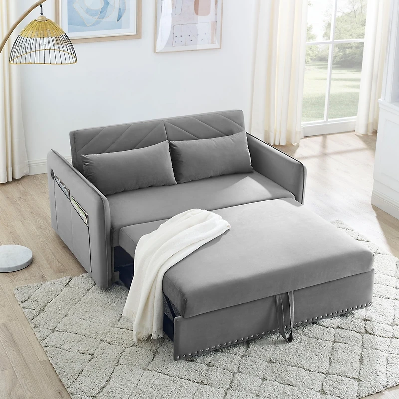 Streamdale 3-in-1 Pull-Out Sofa Sleeper with Pillows