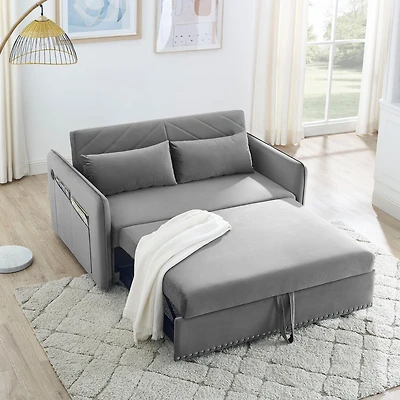 Streamdale 3-in-1 Pull-Out Sofa Sleeper with Pillows