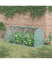 Outsunny 9 x 4ft Crop Cage with Zippe Doors and Storage Bag,