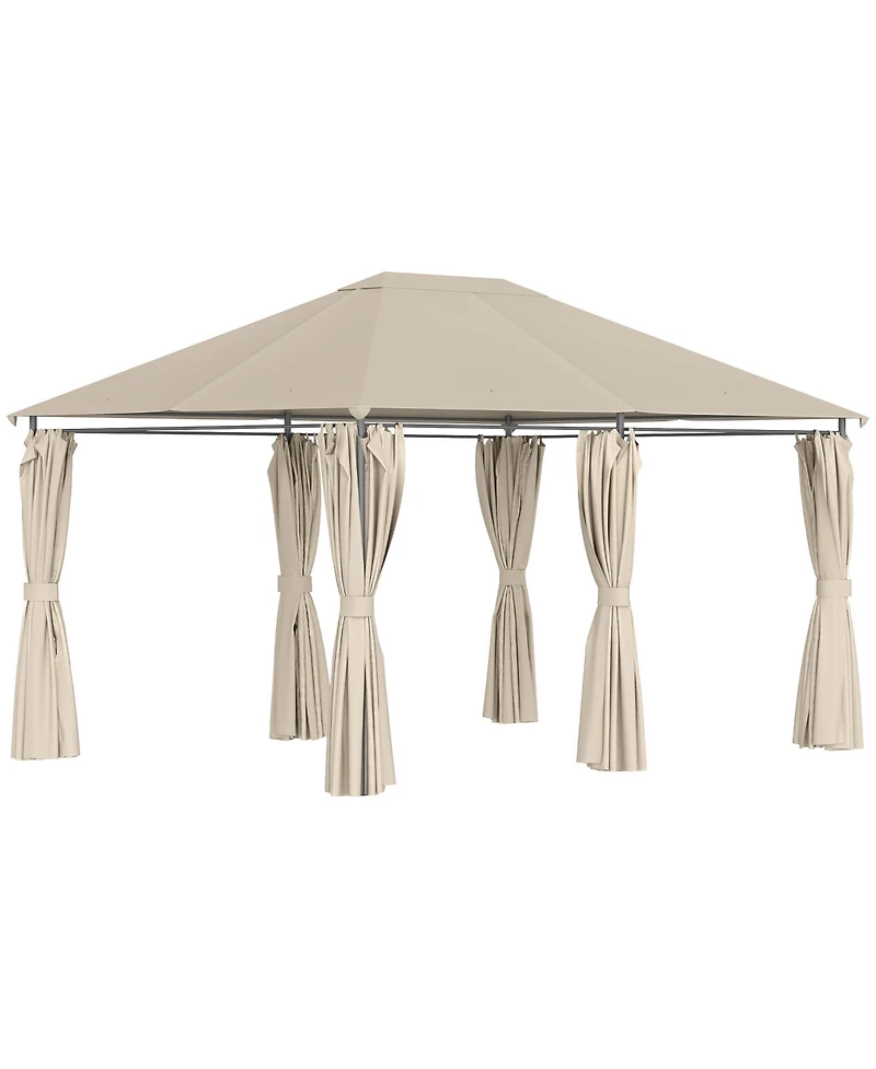 Outsunny 13' x 10' Steel Outdoor Patio Gazebo Pavilion Canopy Tent