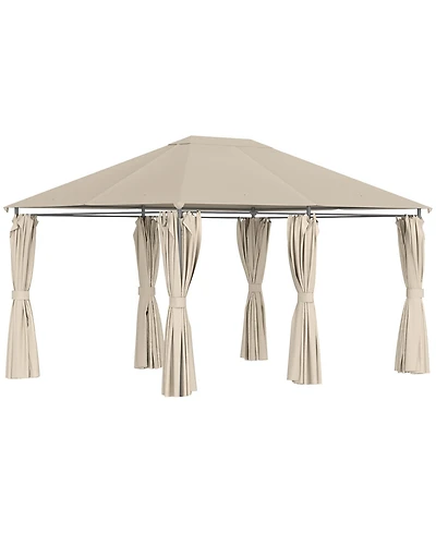 Outsunny 13' x 10' Steel Outdoor Patio Gazebo Pavilion Canopy Tent