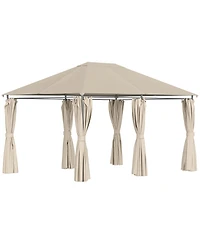 Outsunny 13' x 10' Steel Outdoor Patio Gazebo Pavilion Canopy Tent