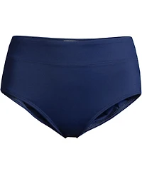 Lands' End Petite Tummy Control High Waisted Bikini Swim Bottoms