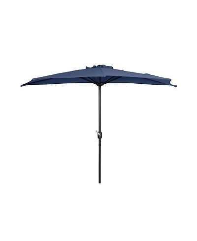 9 Ft Outdoor Patio Half Market Umbrella with Crank