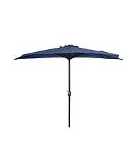 9 Ft Outdoor Patio Half Market Umbrella with Crank