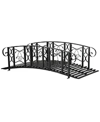 Outsunny 6' Garden Bridge with 660 lbs. Capacity Steel Pond Bridge