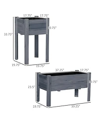 Outsunny Raised Garden Bed Set of 3 for Backyard,