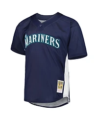 Men's Mitchell & Ness Ken Griffey Jr. Navy Seattle Mariners Cooperstown Collection Mesh Batting Practice Jersey