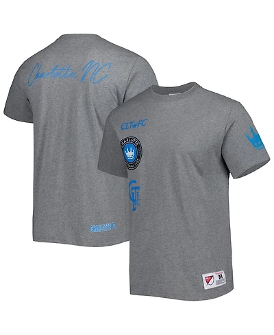 Men's Mitchell & Ness Gray Charlotte Fc City T-shirt