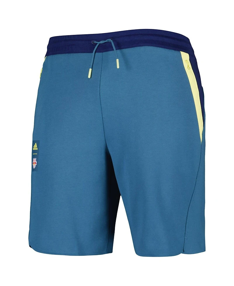 Men's adidas Blue New York Red Bulls 2023 Player Travel Shorts