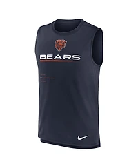 Men's Nike Navy Chicago Bears Muscle Trainer Tank Top
