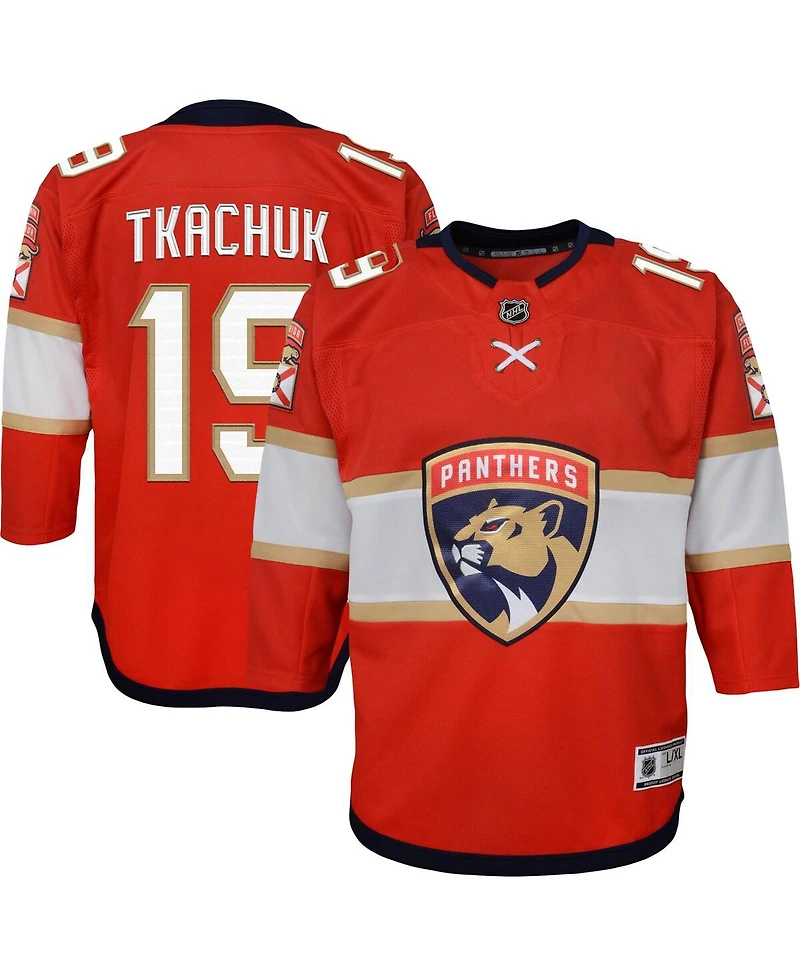 Big Boys and Girls Matthew Tkachuk Red Florida Panthers Home Premier Player Jersey