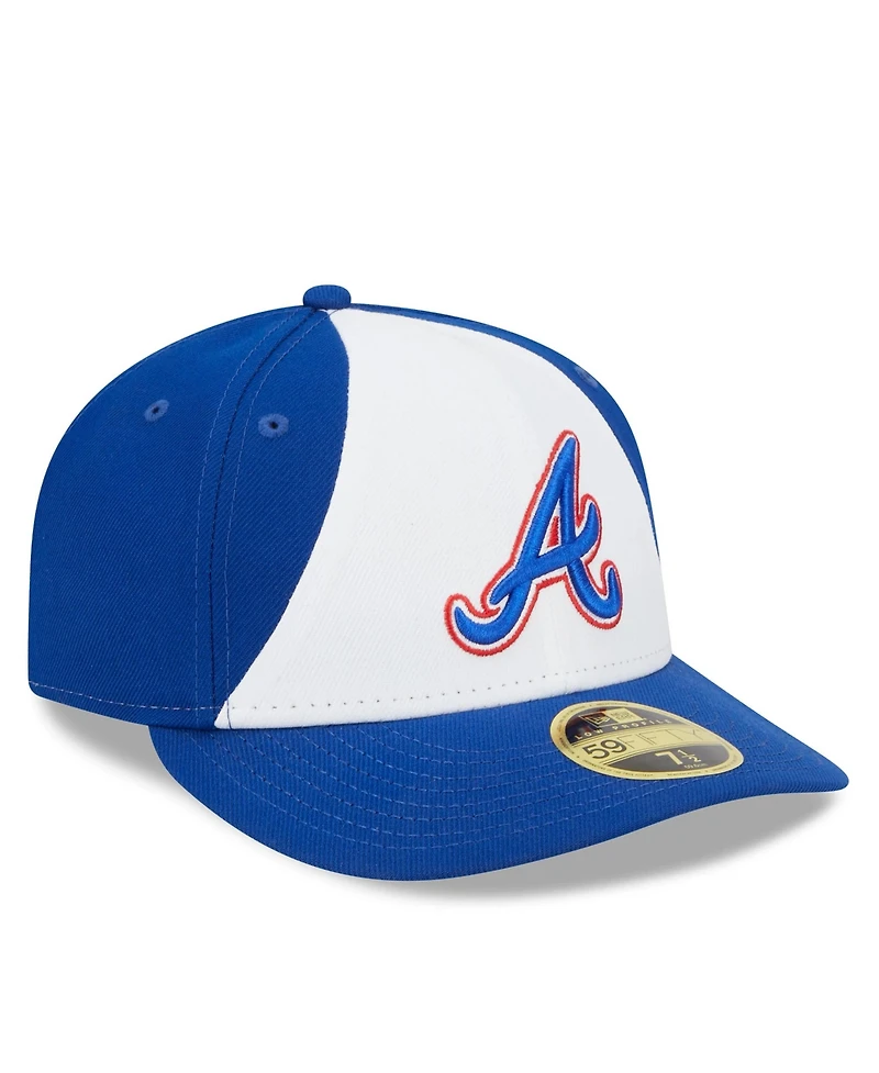 Men's New Era White and Royal Atlanta Braves 2023 City Connect Low Profile 59FIFTY Fitted Hat