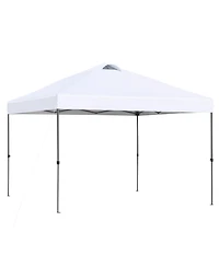 Outsunny 9.7' x 9.7' Pop Up Canopy Tent, Gazebo w/ Carry Bag, Dark