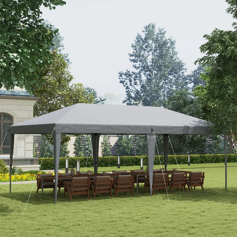 Outsunny Extra Large 10' x 19' Pop Up Canopy with Carry Bag,