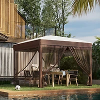 Outsunny Pop Up Canopy Tent with Netting and Bags, 10' x 10