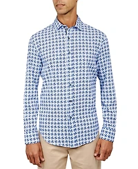 Society Of Threads Men's Regular-Fit Non-Iron Performance Stretch Shirt