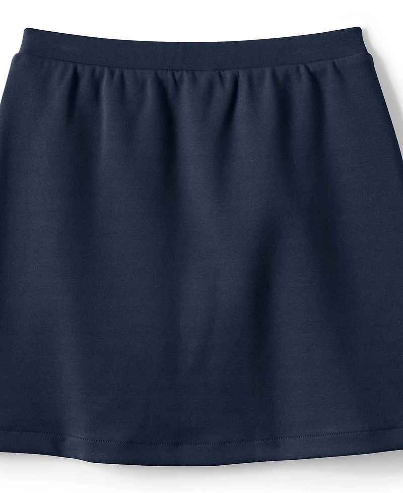 Lands' End Little Girls School Uniform Ponte Button Front Skort Above the Knee