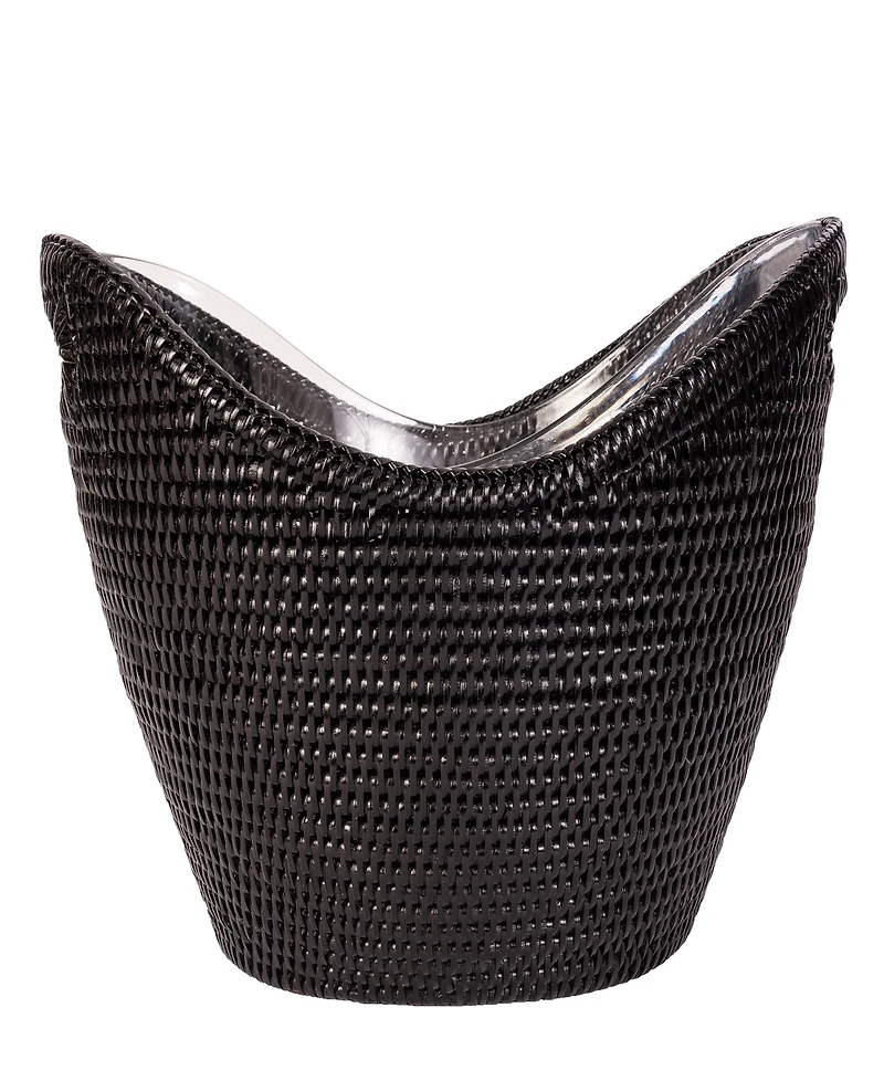 Artifacts Trading Company Rattan Champagne Bucket with Acrylic Insert