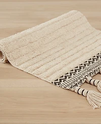 Lucky Brand Overtufted Cotton Fringe Bath Rug