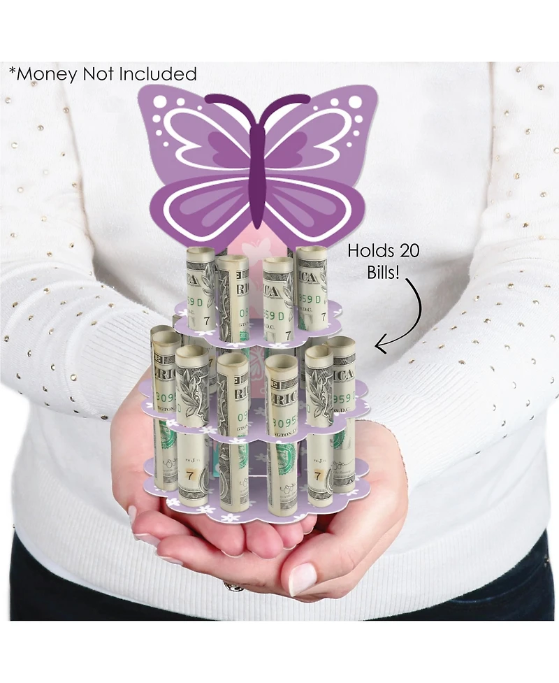 Beautiful Butterfly - Diy Birthday Party Money Holder Gift - Cash Cake