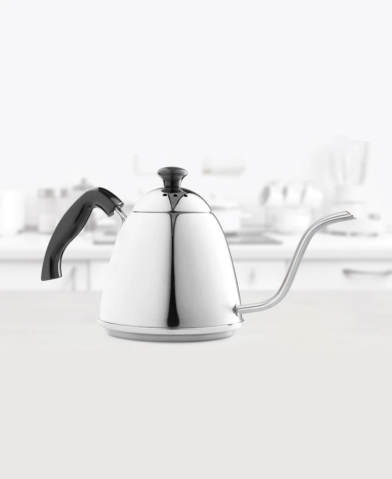 Fino 6-Cup Pour Over Gooseneck Coffee Kettle, Stainless Steel, 1 Liter Capacity