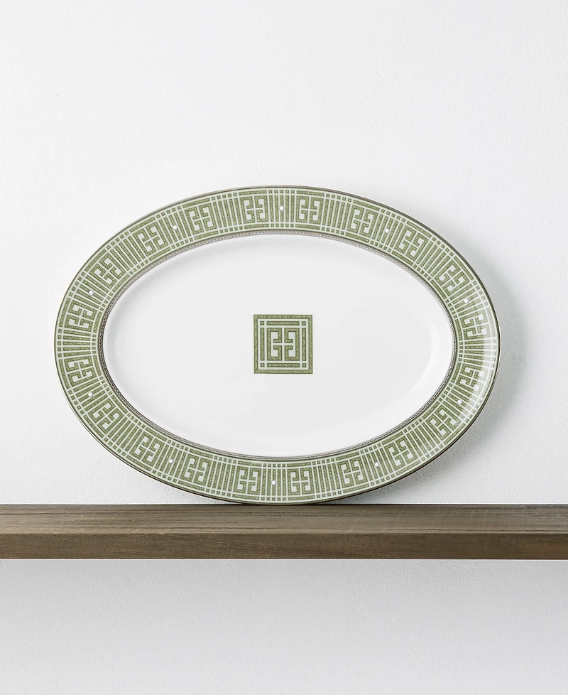 Noritake Infinity Green Platinum Oval Platter
