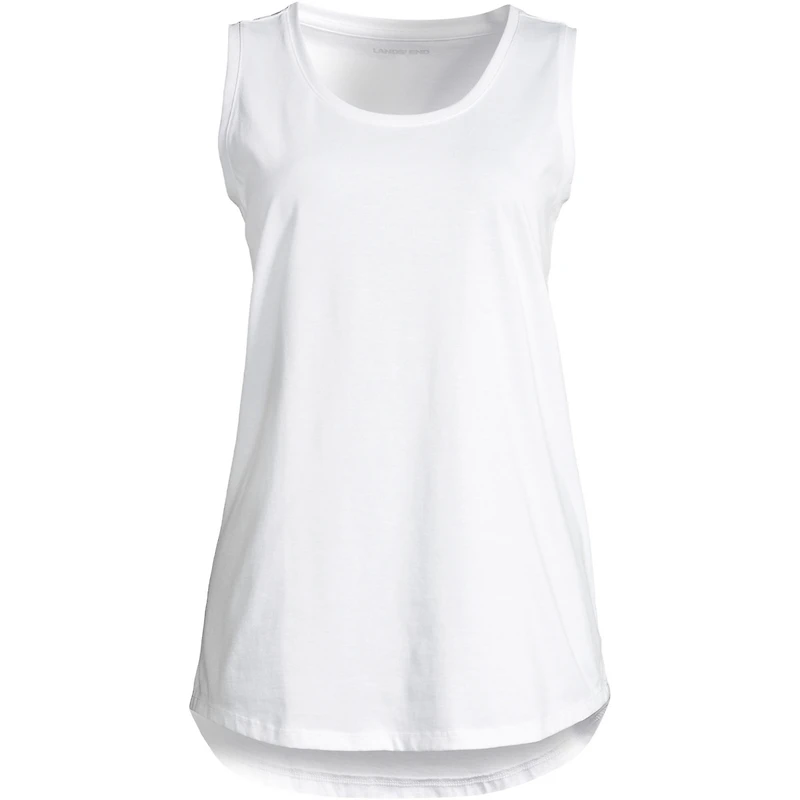 Lands' End Women's Plus Supima Cotton Tunic Tank Top