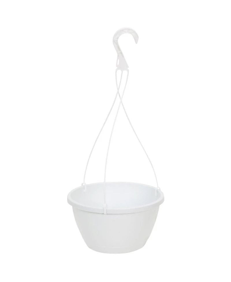 Akro Mils HSI10008A10 Euro Swirl Hanging Basket, White, 10-Inch