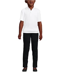 Lands' End Girls Short Sleeve Banded Bottom Polo Shirt