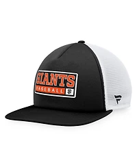 Men's Majestic Black, White San Francisco Giants Foam Trucker Snapback Hat