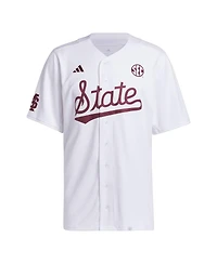 Men's adidas White Mississippi State Bulldogs Team Baseball Jersey
