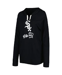 Women's Touch Black Chicago White Sox Pre-Game Raglan Pullover Hoodie