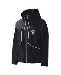 Women's G-iii 4Her by Carl Banks Black Brooklyn Nets Last Shot Full-Zip Hoodie Jacket