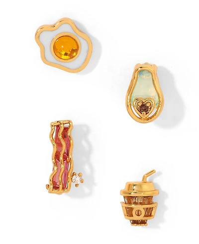 Girls Crew Crystal Multi-Color Thanks a Brunch Stud Earring Set