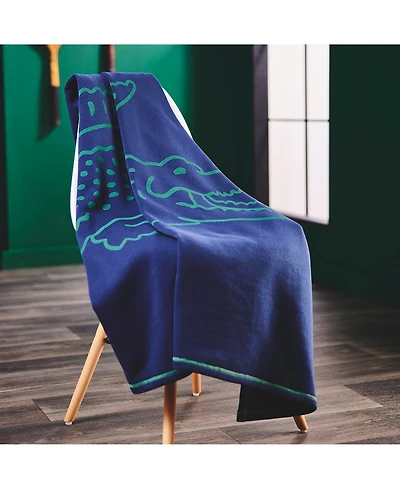 Lacoste Home Vintage-Like Croc Throw, 50" x 70"
