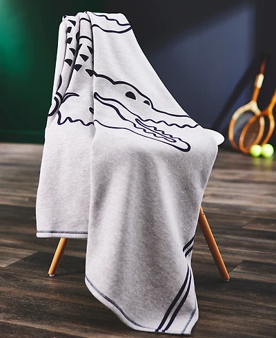 Lacoste Home Vintage-Like Croc Throw, 50" x 70"