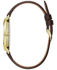 Bulova Men's Frank Lloyd Wright "April Showers" Brown Leather Strap Watch 39mm