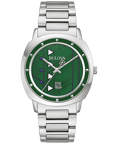 Bulova Men's Frank Lloyd Wright Hollyhock House Stainless Steel Bracelet Watch 39mm