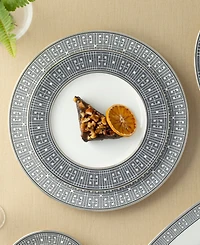 Noritake Infinity Graphite 4 Piece Dinner Plate Set, Service for 4