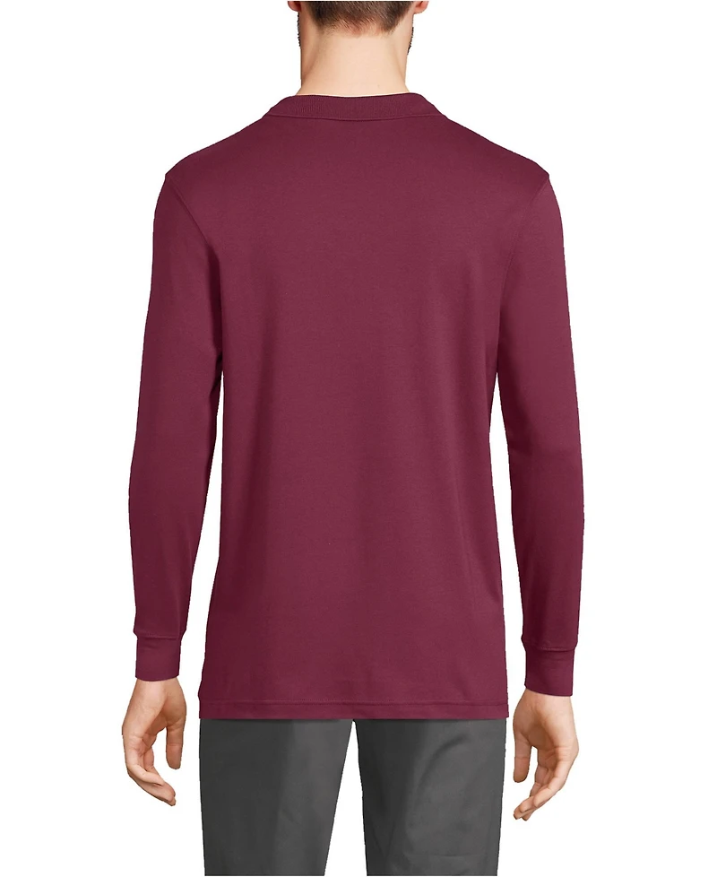 Lands' End Men's Long Sleeve Interlock Polo Shirt