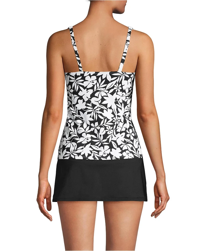 Lands' End Women's Square Neck Underwire Tankini Swimsuit Top